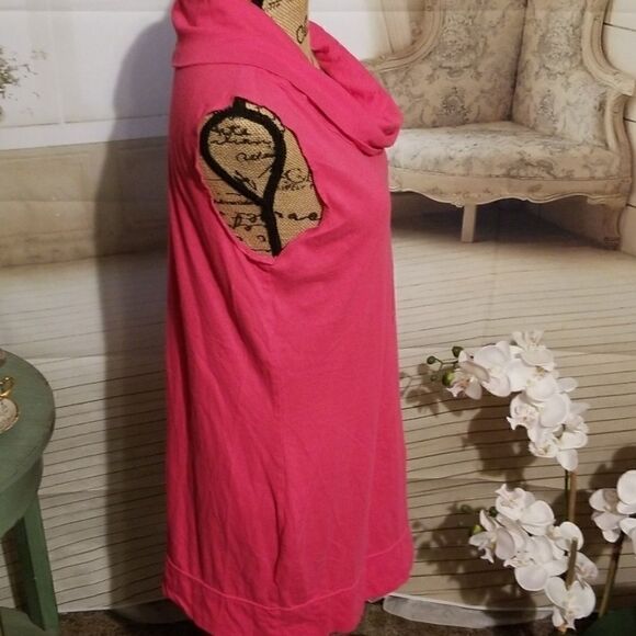 EXPRESS sleeveless hot pink tunic - Picture 3 of 6